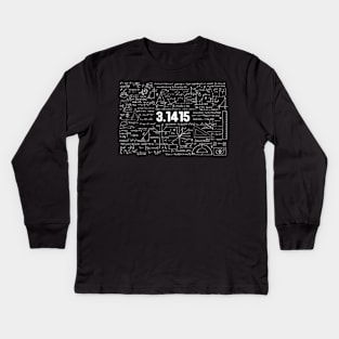 Pi Day 3.14 Pi Math Students School Gifts Kids Long Sleeve T-Shirt